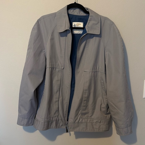 Vintage London Fog Jacket Size 42 Reg Grey Waterproof Mayerial Zipper EUC Mens - Picture 1 of 14